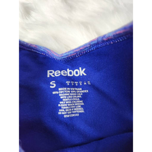 Reebok Womens Sports Bra Multicolor Space Dye Racerback Stretch Pullover Top S - Picture 5 of 5